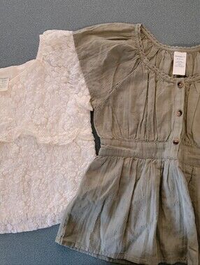 Girls Thereabouts Size 10/12 Tops Lot Lace Olive Peplum Back to School Cute